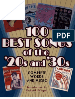 100 Best Songs of The 20's & 30's (Richard Rodgers), Voz y Piano
