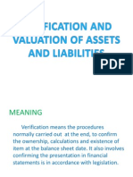Verification and Valuation of Assets and Liabilities