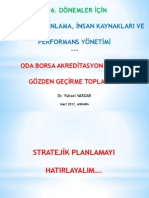 Stratejik Planlama Performans Yönetimi