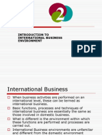 Introduction to International Business Environment