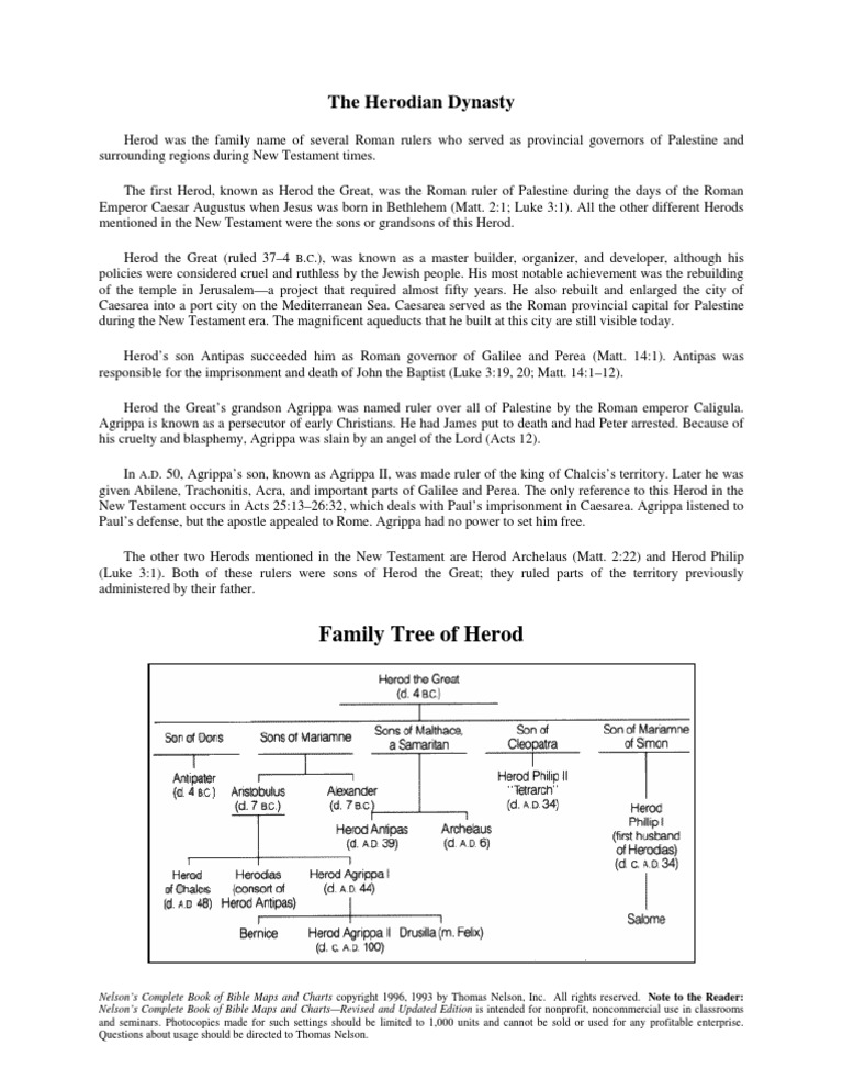 The Herodian Dynasty | PDF | Herod Antipas | Herod The Great
