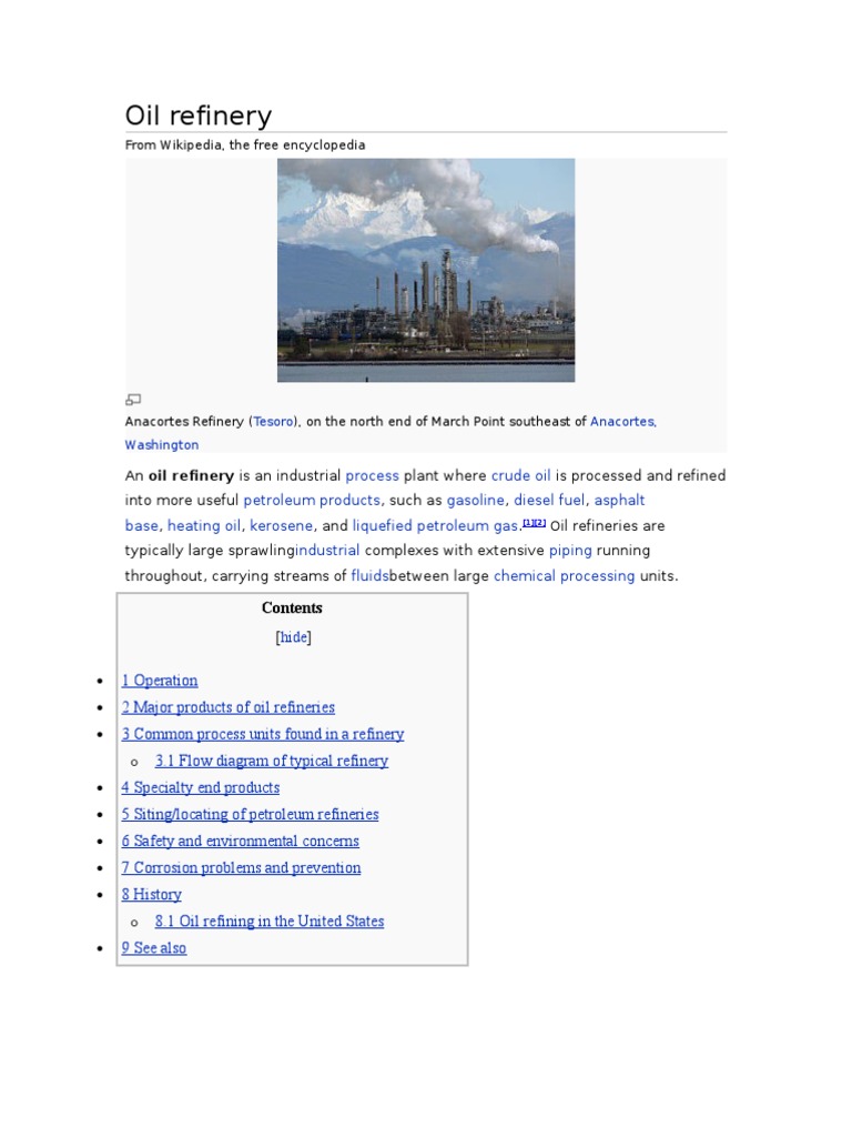 Oil Refinery Process Overview | PDF | Oil Refinery | Cracking (Chemistry)
