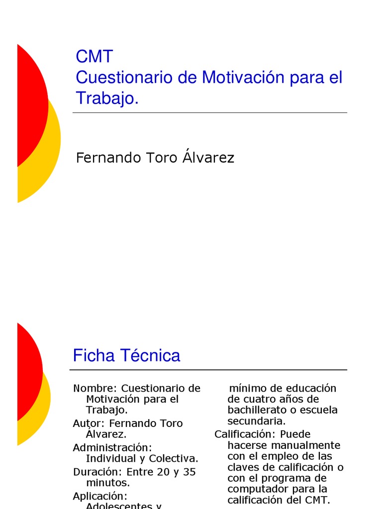 Interpretación de la Prueba CMT | PDF | Motivación | Motivacional