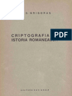 Criptografia Si Istoria Romneasca - Em.C.grigoras