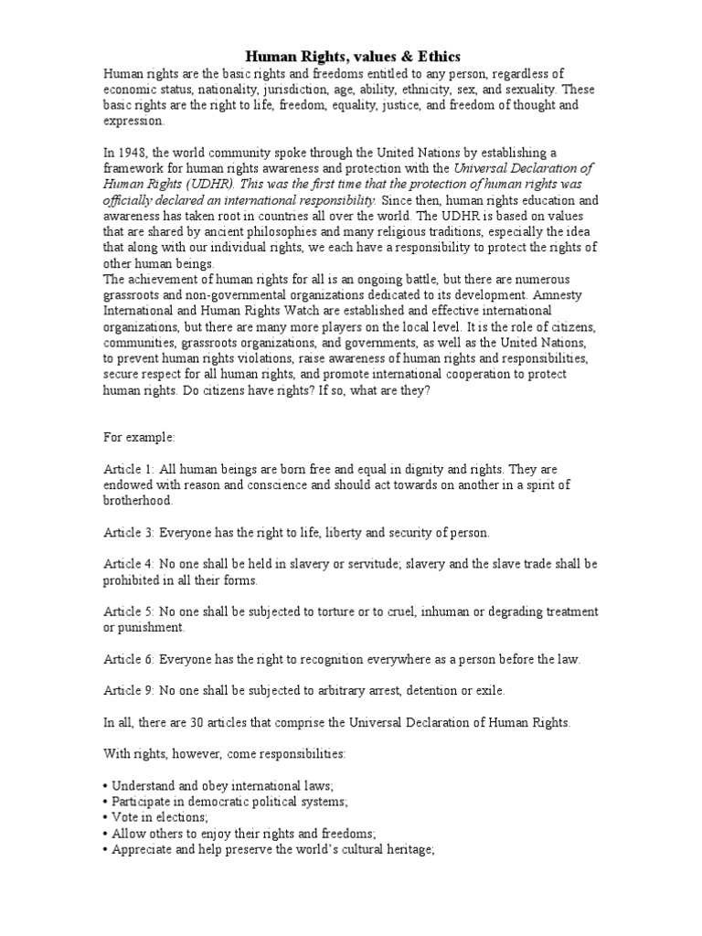 Leading for Justice: Human Rights Ethics | PDF
