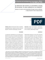 La Compleja Detección Del Racismo y La Xenofobia A Través de Encuesta. Un Paso Adelante en Su Medición