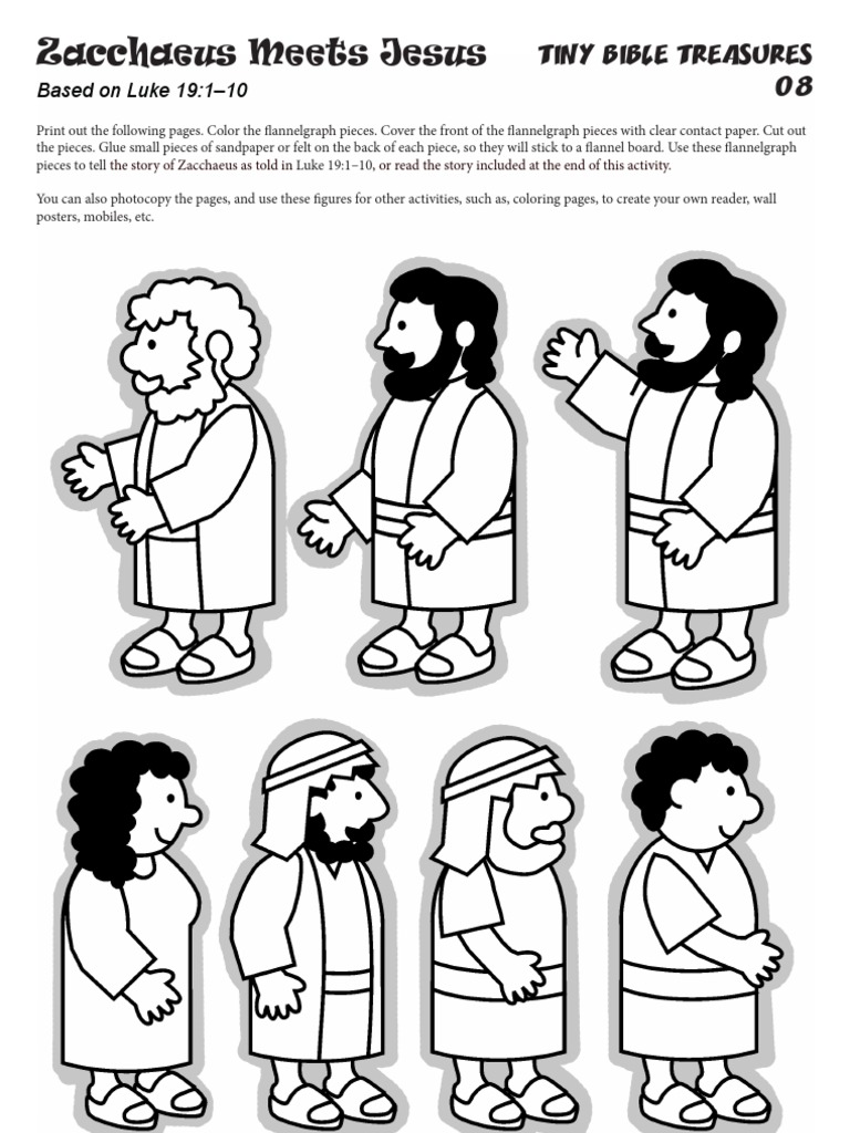 Jesus And Zacchaeus Coloring Pages