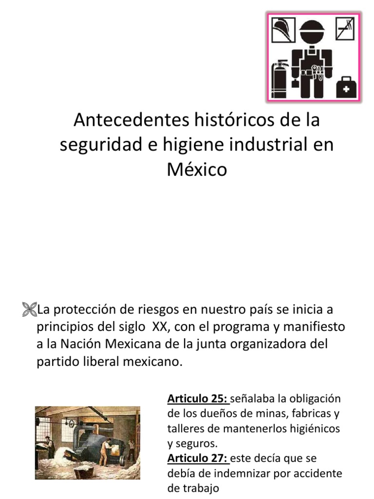 Antecedentes históricos de la seguridad e higiene