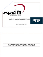 Peru - Niveles Socioeconomicos 2007-2008