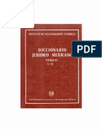 Diccionario Juridico Mexicano - Tomo Vi