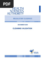 HSA Cleaning Validation Guideline