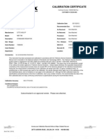 Calibration Certificate: Tektronix - Covina