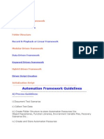 Automation Framework Guidelines