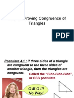 4-4, 4-5 Proving Congruence SSS-SAS