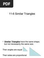 11-6 Similar Triangles