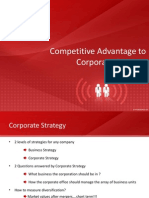 Competitive Advantage to Corporate Strategy 1