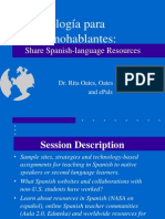 Tecnología para Hispanohablantes: Share Spanish-Language Resources - Presented at Palm Beach County Schools EdTech Conference Feb. 19, 2013