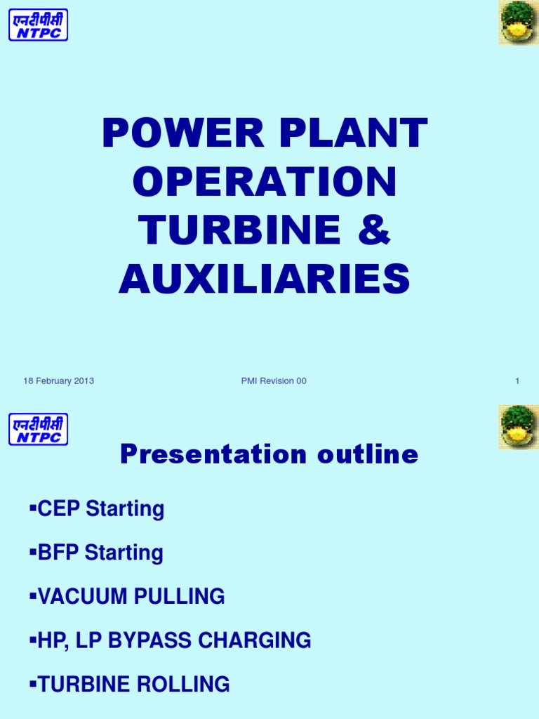 Power Plant Turbine Operation Guide | PDF | Pump | Vacuum