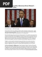 Obama Foreign Policy Jan 2013