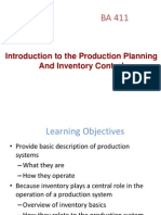 Introduction To The Production Planning and Inventory Control