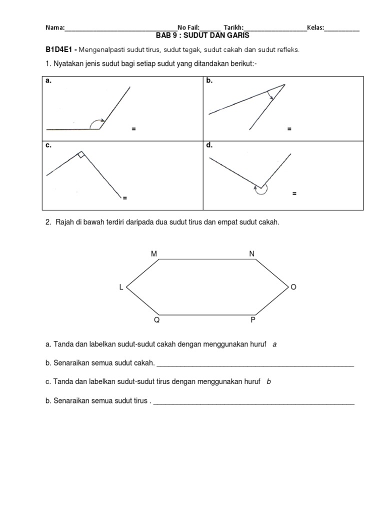 Bab 9 Sudut Dan Garis Pdf