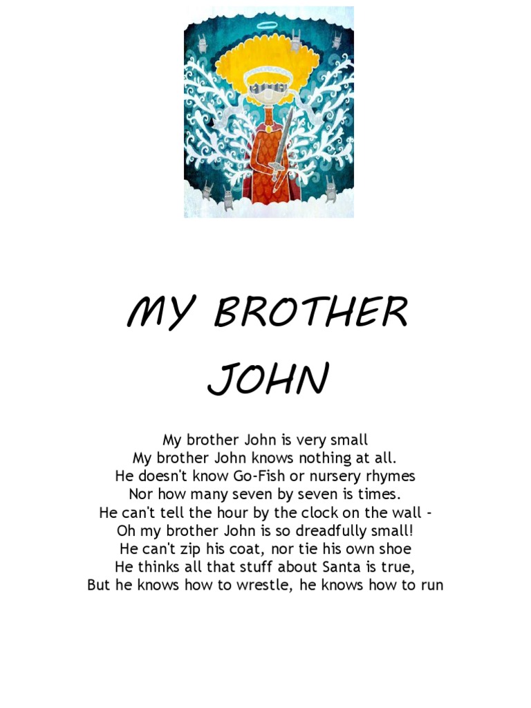 My Brother John Poetry Teachers