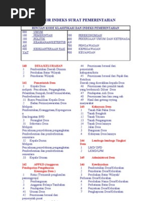Nomor Indeks Surat Dinas