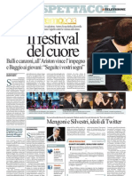 La Repubblica - Sanremo 2013 Mengoni e Silvestri idoli di Twitter