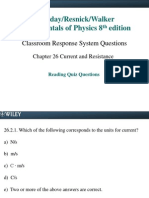 Halliday/Resnick/Walker Fundamentals of Physics 8 Edition: Classroom Response System Questions