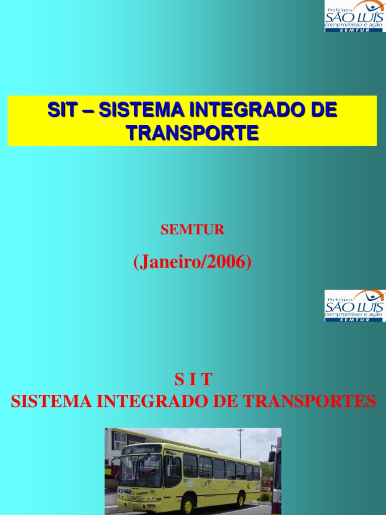 SIT - Sistema Integrado de Transporte | PDF | Transporte público ...