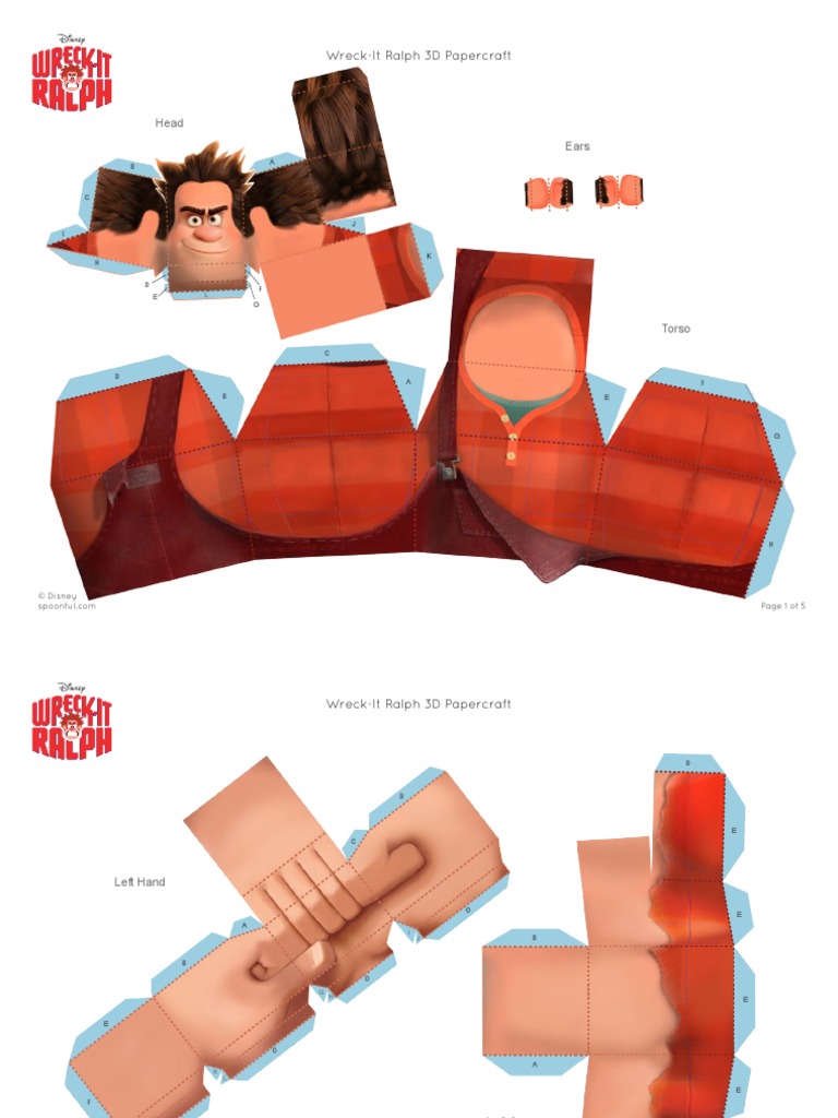 Wreck It Ralph 3D Papercraft 0912 0 | PDF
