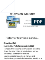 Television Industry: Presented By: Sanjeev Kumar Dsbspgdma1149