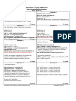 Specialist in Learning and Behavior Native Student Sample Schedule Total 120 Hours