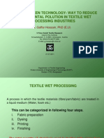 Enzyme/ A Green Technology-Way To Reduce Environmental Polution in Textile Wet Processing Industries