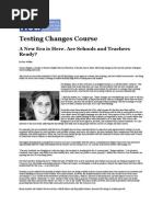 Testing Changes Course