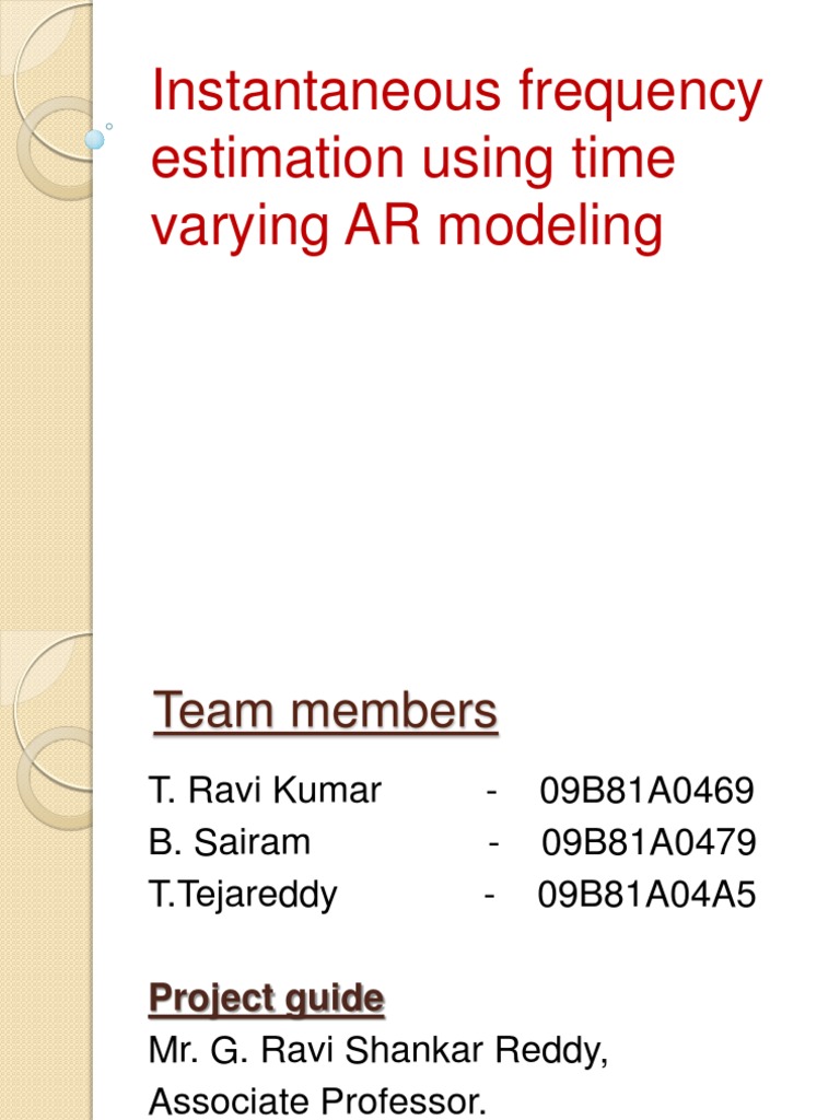Instantaneous Frequency Estimation Methods | PDF | Mathematical ...