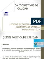 Politica y Objetivos de Calidad