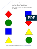 Shape Matching Worksheet Color