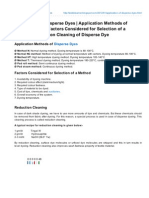 Application of Disperse Dyes Application Methods of Disperse Dyes Factors Considered For Selection