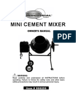 Mini Cement Mixer: Owner'S Manual