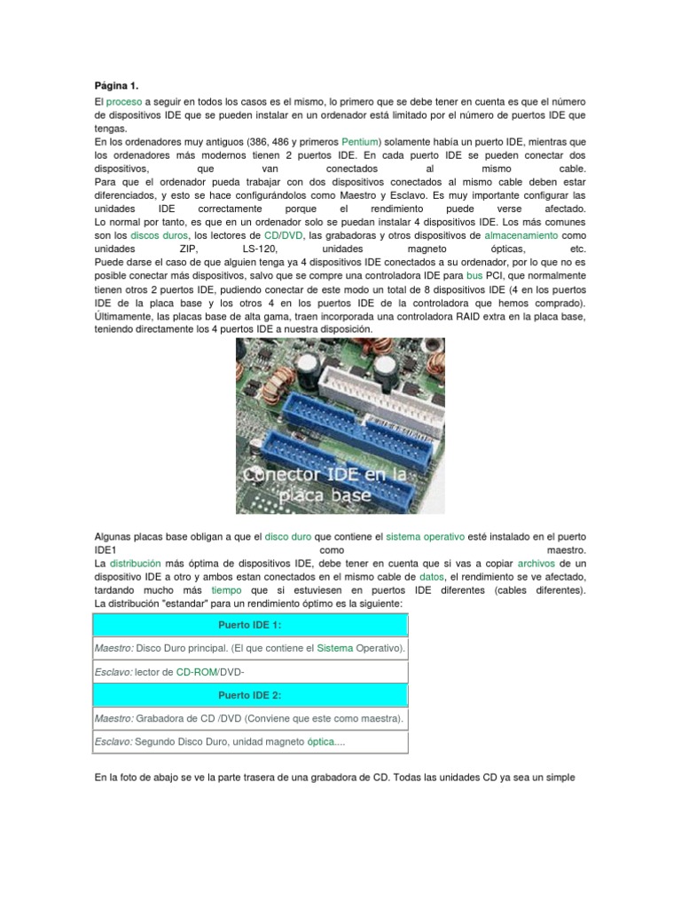 Partes de Una PC | PDF | Hardware de la computadora | Periférico