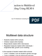 Introduction To Multilevel Modeling Using HLM 6