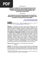 Os Estilos Cognitivos na Educação Escolar e sua Dimensão Conceitual como Aporte Teórico para a Orientação do Ensino e da Aprendizagem. Uma Discussão Introdutória.