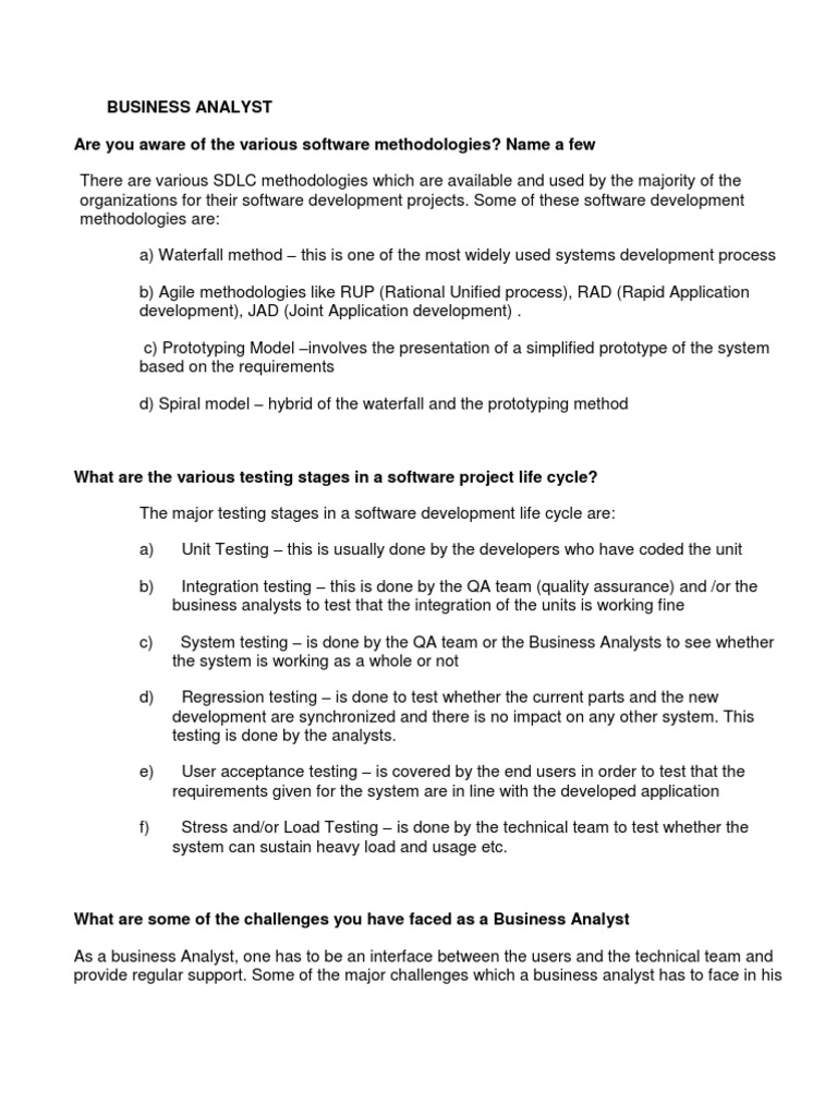 Case study interview for business analyst image