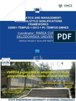 VbSEUA Experience in Adaptation of Study Programmes To The Needs of Local Market