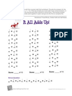 It All Adds Up Worksheet Three