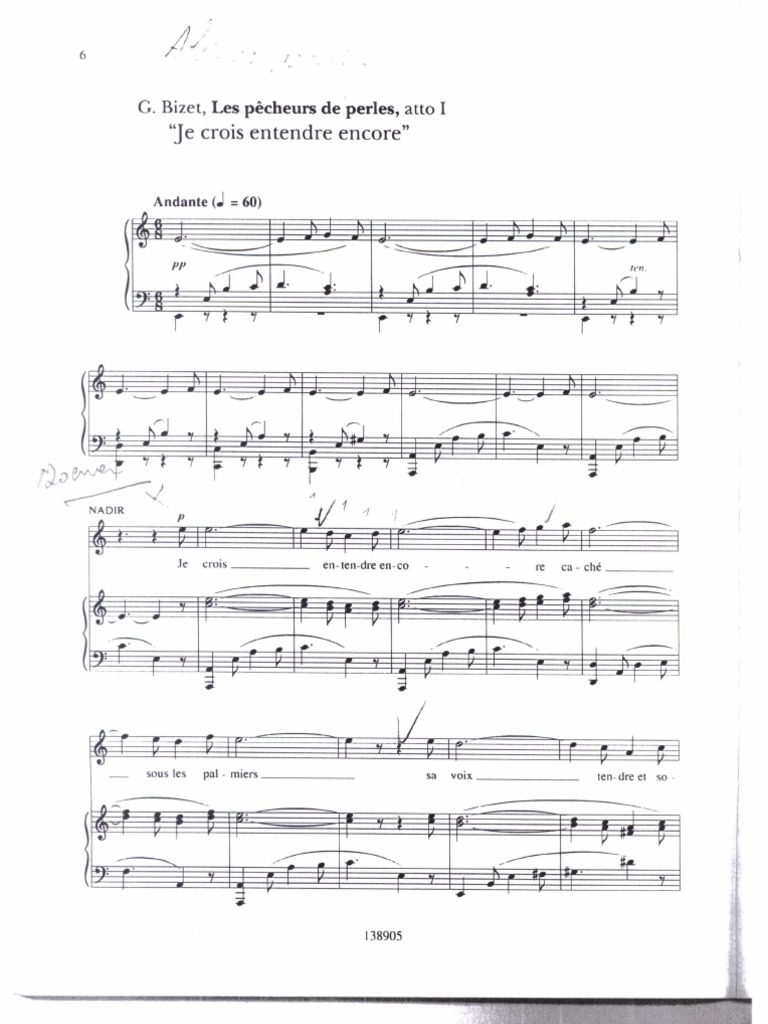 Je Crois Entendre Encore