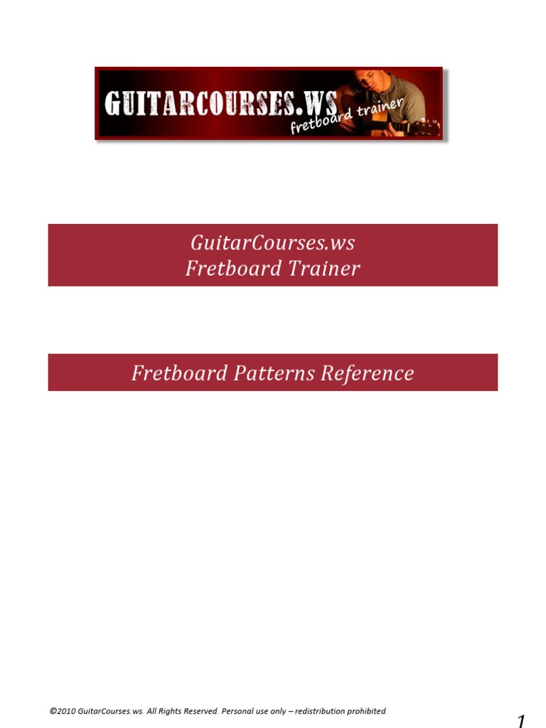 Fretboard Trainer Pattern Reference | PDF | Minor Scale | Chord (Music)