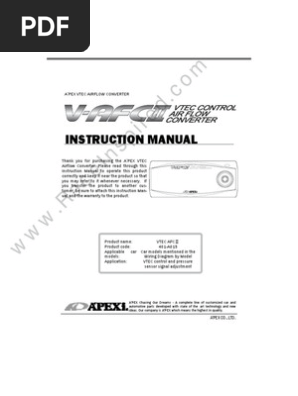 A'PEXi V-AFC VTEC ① ② セット APEXi - V-AFC II - Nengun Performance