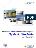 Advice 4 Mentor Working With Dyslexia